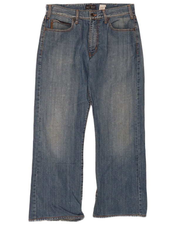 Мужские прямые джинсы ARMANI W34 L30 синие, хлопок