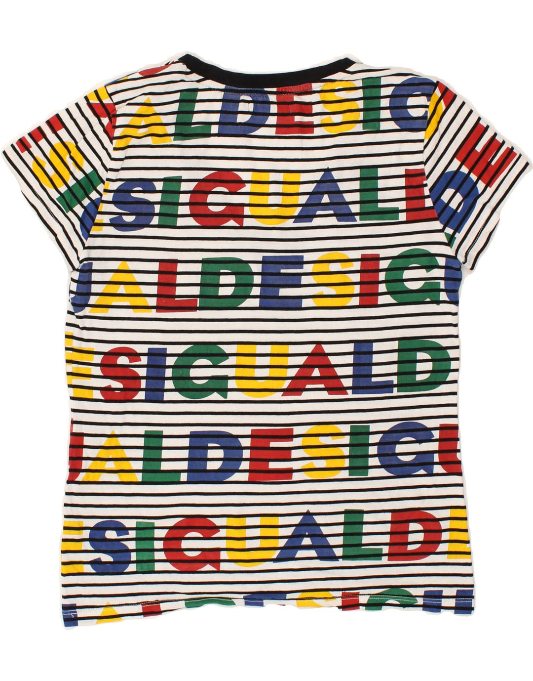 Женская футболка с рисунком DESIGUAL Top UK 14, средний размер, разноцветная полоска