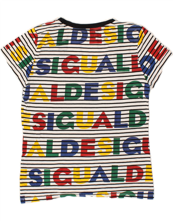 Женская футболка с рисунком DESIGUAL Top UK 14, средний размер, разноцветная полоска