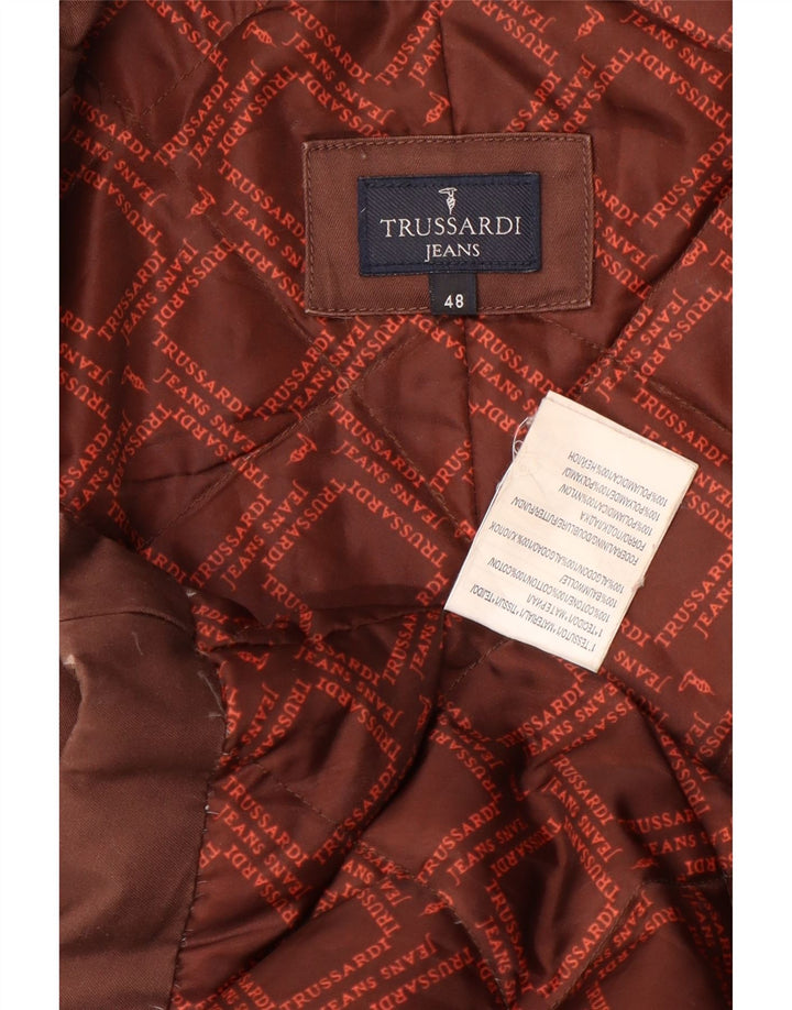 Trussardi Jeans Женское пальто IT 48 XL Коричневый хлопок