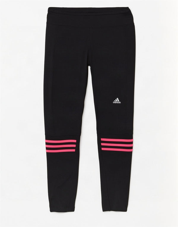 Женские укороченные леггинсы Adidas UK 12/14, средний черный полиэстер