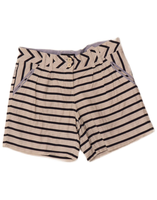 Женские повседневные шорты с высокой талией Armani EU 42, большие W28, белые в полоску