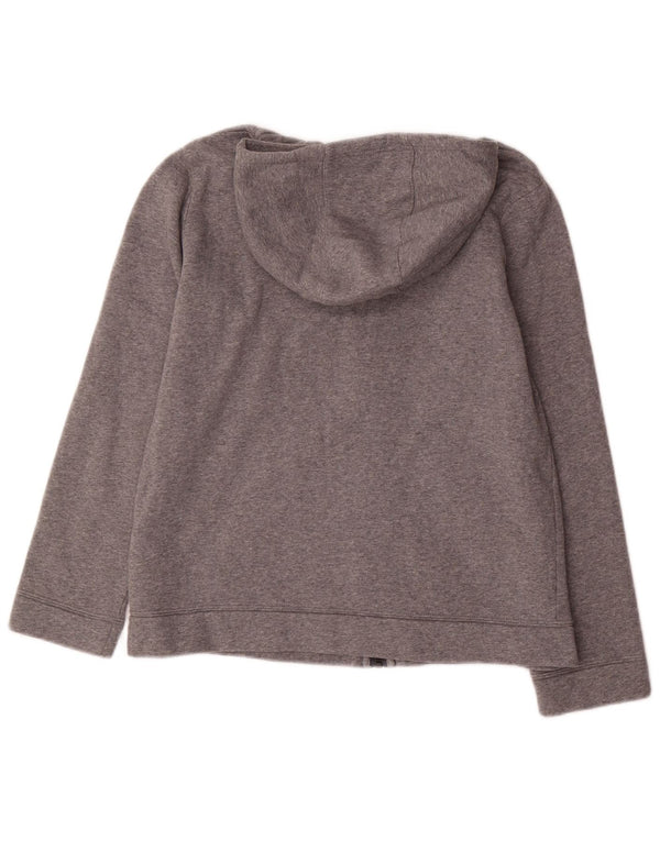 NIKE Boys Zip Hoodie Sweater 13-14 Years XL Grey Cotton