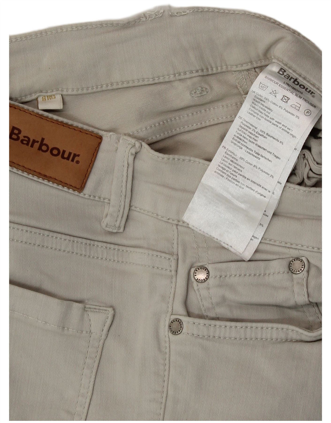 BARBOUR Womens Slim Jeans UK 8 Small W26 L30  Grey Cotton
