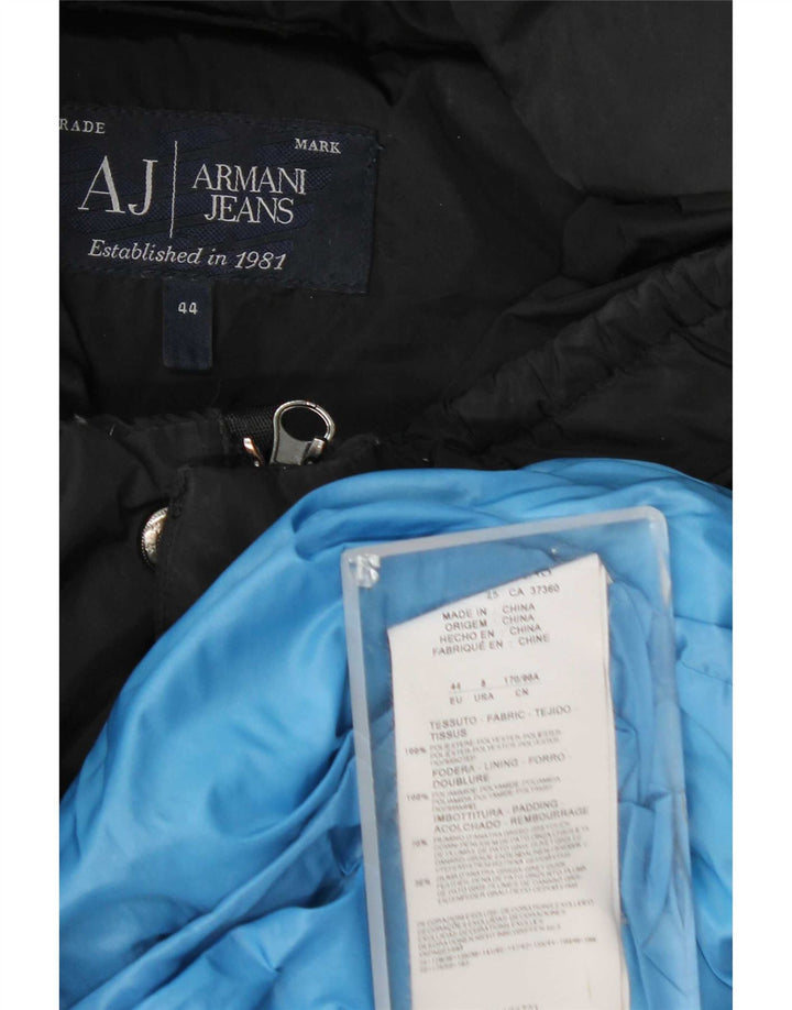 Женская утепленная куртка Armani с капюшоном EU 44 XL Темно-синий полиэстер