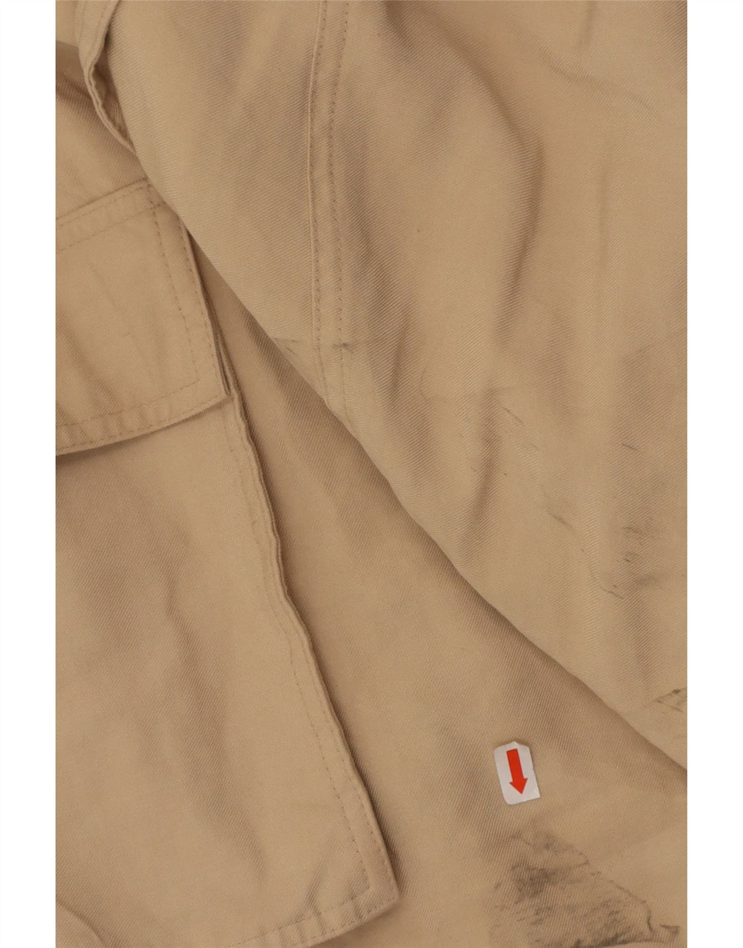 ZARA Womens Oversized 3/4 Sleeve Utility Jacket UK 16 Large Beige Viscose