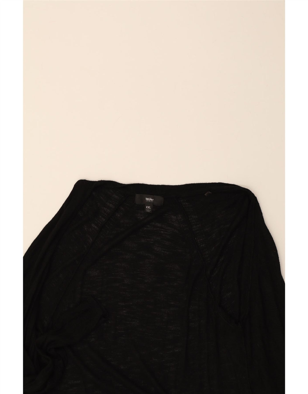 MOSSIMO Womens Longline Open Cardigan Sweater UK 20 2XL Black Viscose Vintage Mossimo and Second-Hand Mossimo from Messina Hembry 