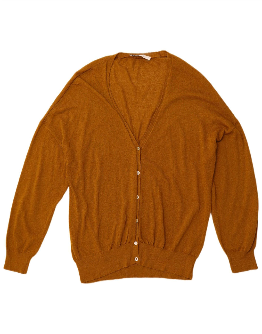 Женский свободный кардиган ZARA UK 10, маленький коричневый цвет