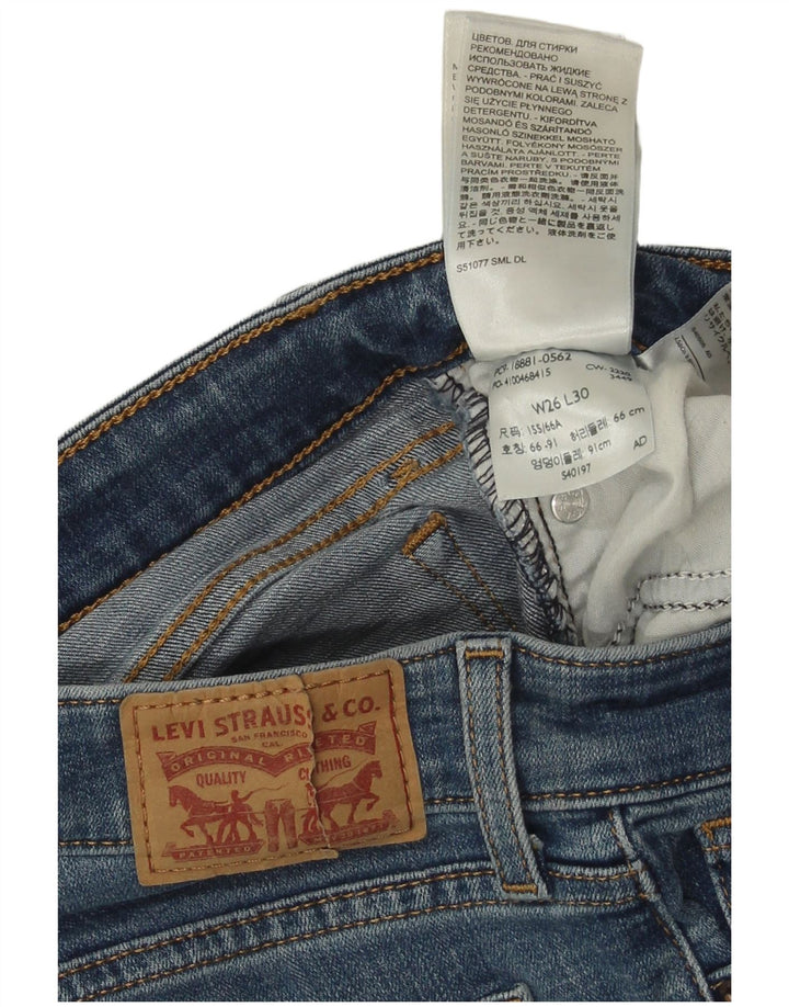 Женские джинсы скинни Levi's 711 W26 L30 синие, хлопок