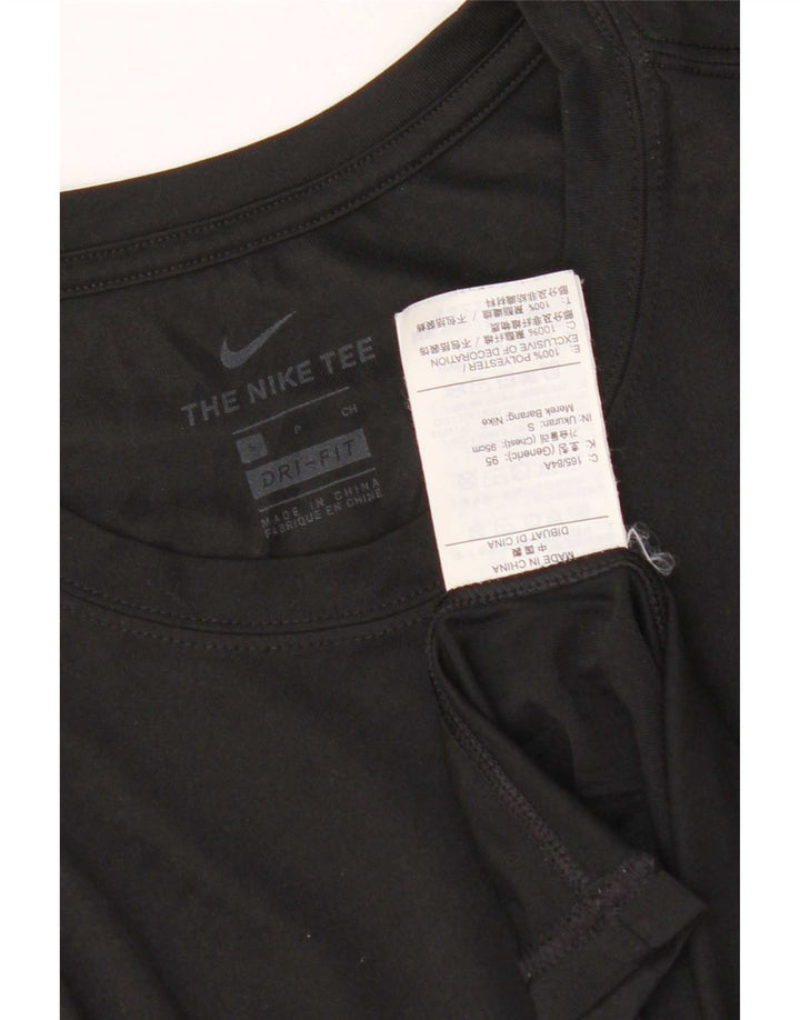 Мужская футболка Nike Dri Fit, маленький черный полиэстер