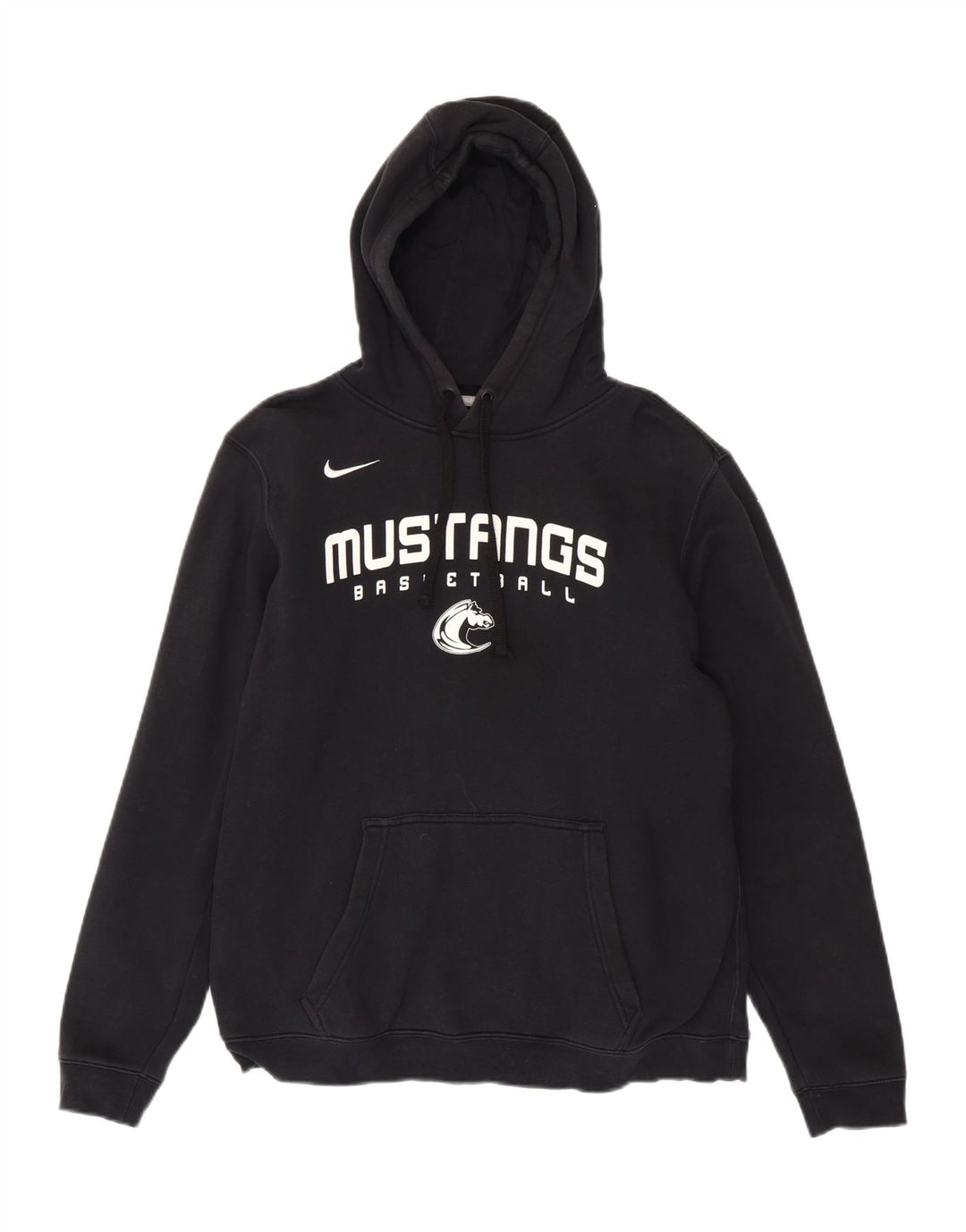 Джемпер с капюшоном с графическим рисунком Nike Mens Mustangs, средний черный