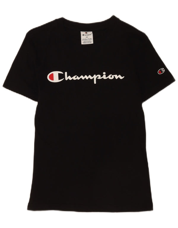 Женская футболка с рисунком Champion UK 6 XS, черный хлопок