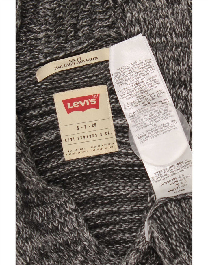 Мужской кардиган приталенного кроя Levi's, маленький серый вискоза с крапинками