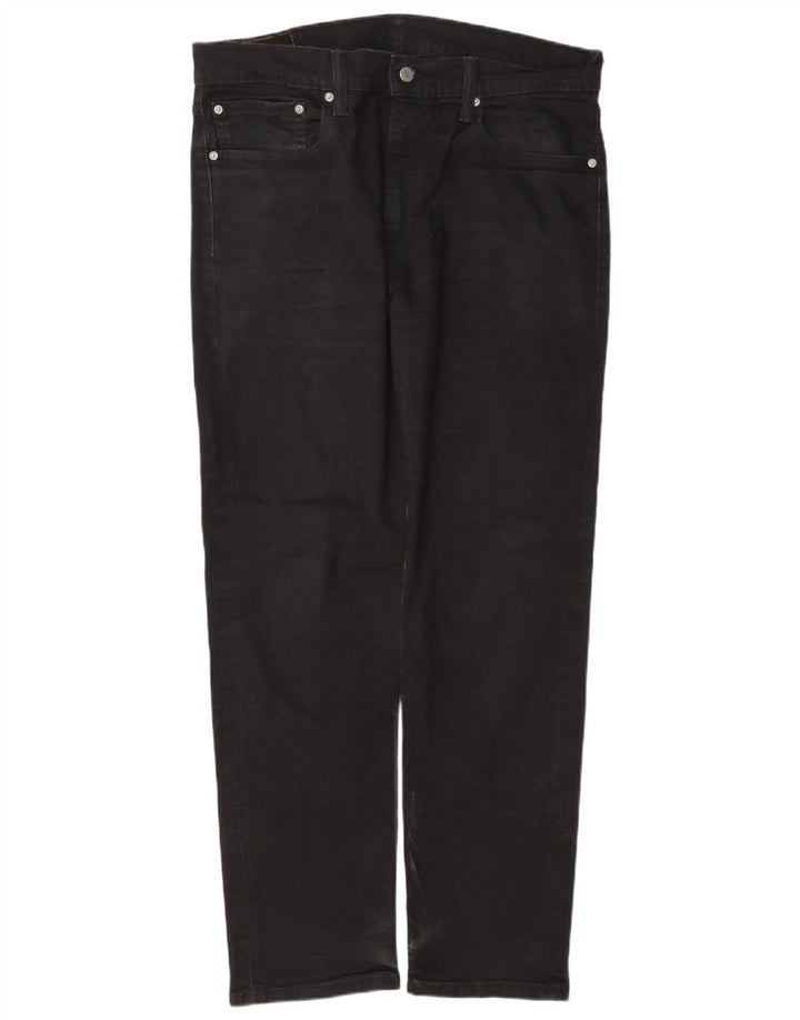 Мужские зауженные джинсы Levi's 502 W36 L32, черный хлопок