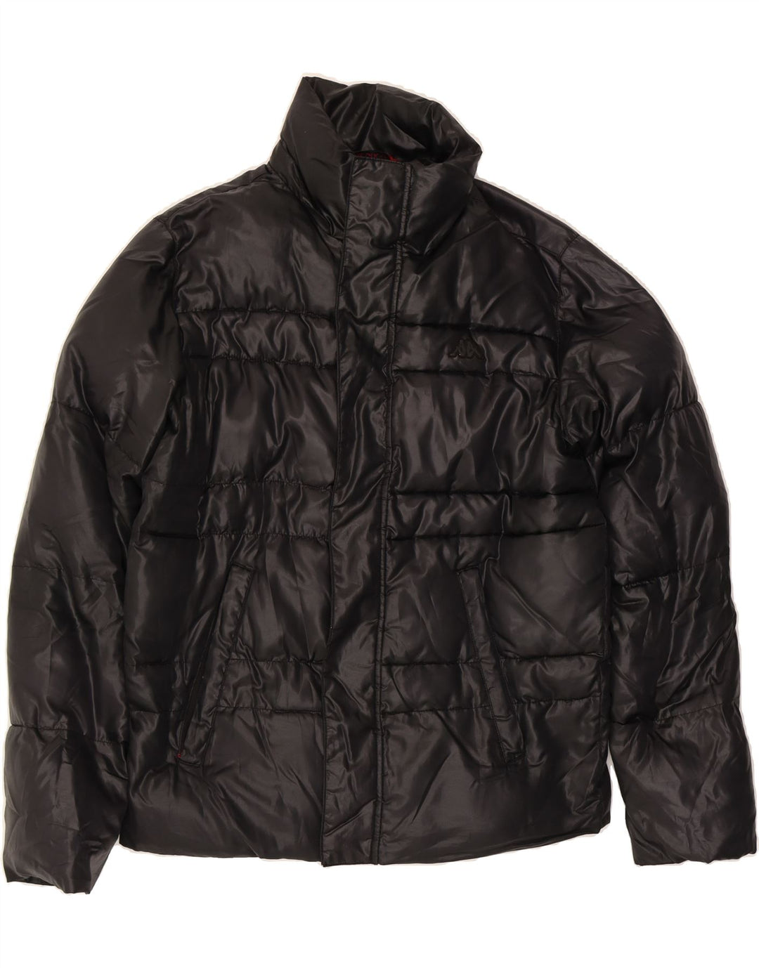 KAPPA Mens Padded Jacket UK 38 Medium Black Polyester Vintage Kappa and Second-Hand Kappa from Messina Hembry 