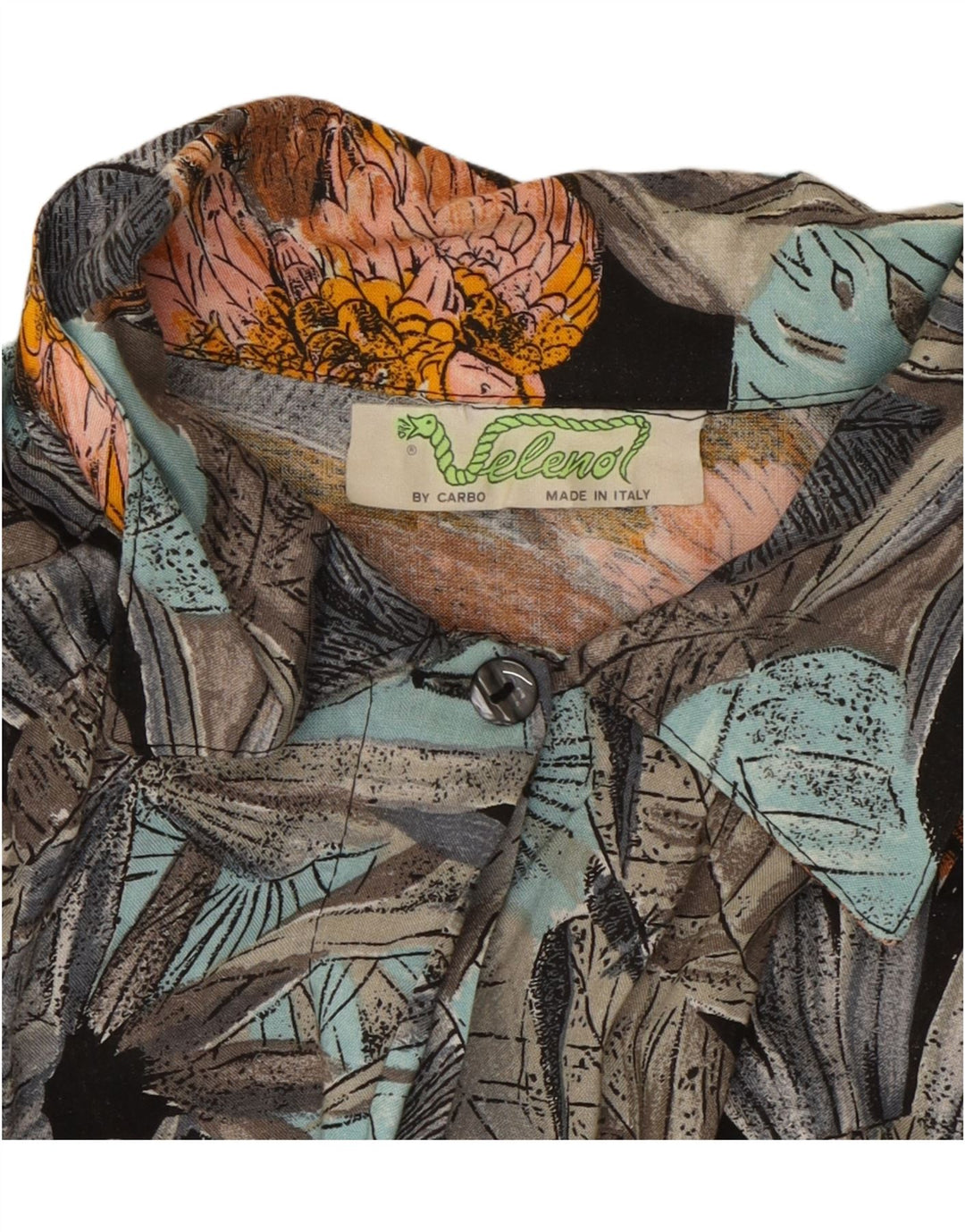 Женская блузка-рубашка VELENO UK 20 2XL, разноцветная вискоза с цветочным принтом