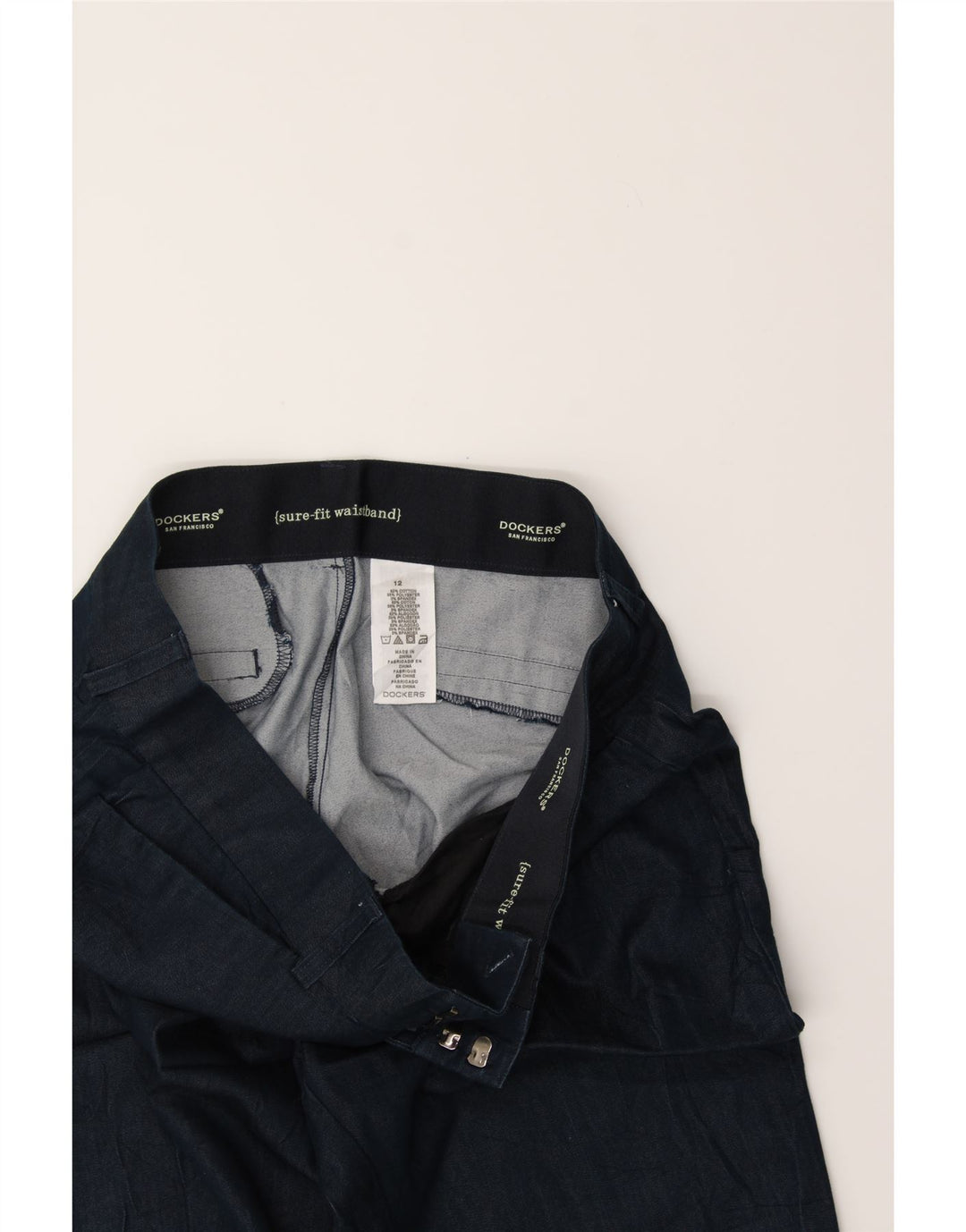 DOCKERS Womens Bermuda Shorts US 12 Large W36  Navy Blue Cotton Vintage Dockers and Second-Hand Dockers from Messina Hembry 