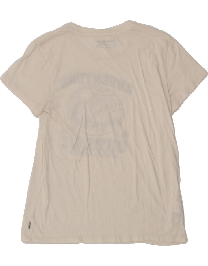 EDDIE BAUER Womens Graphic T-Shirt Top UK 12 Medium White Cotton Vintage Eddie Bauer and Second-Hand Eddie Bauer from Messina Hembry 