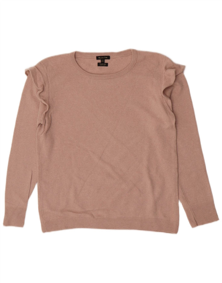 Женский джемпер с вырезом «лодочка» Massimo Dutti, UK 10, маленький, бежевый, полиамид
