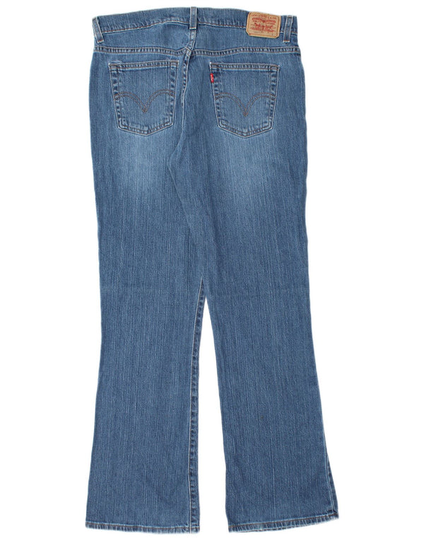 Женские джинсы Levi's 515 Nouveau Bootcut, размер США 12, большие размеры W34 L32, синий хлопок