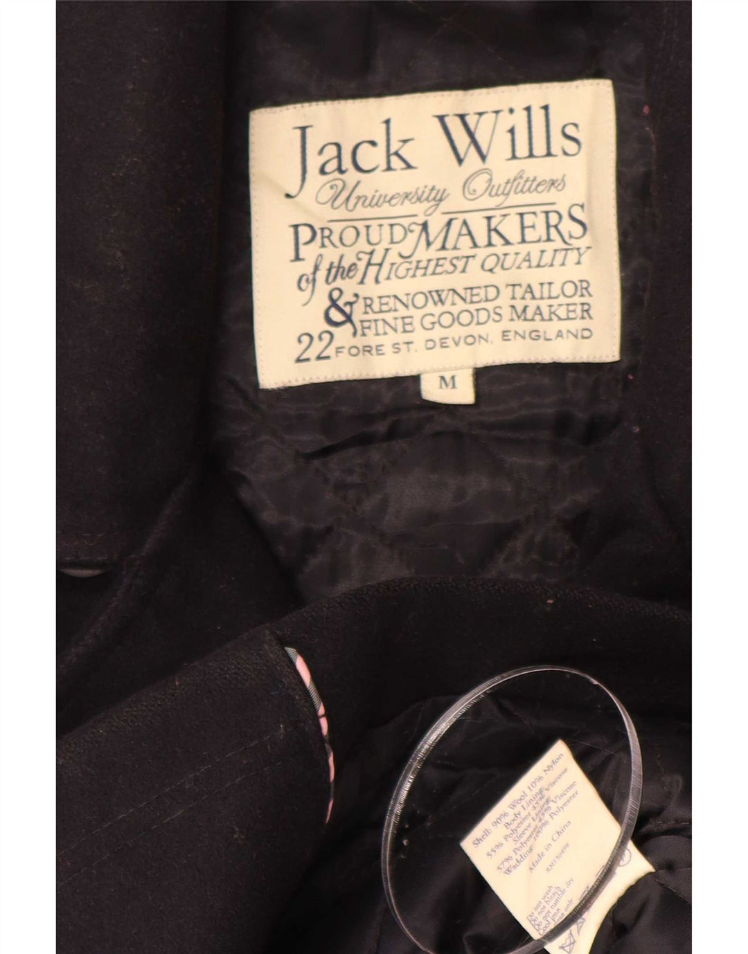Мужское полупальто Jack Wills UK 38, средний темно-синий, шерсть