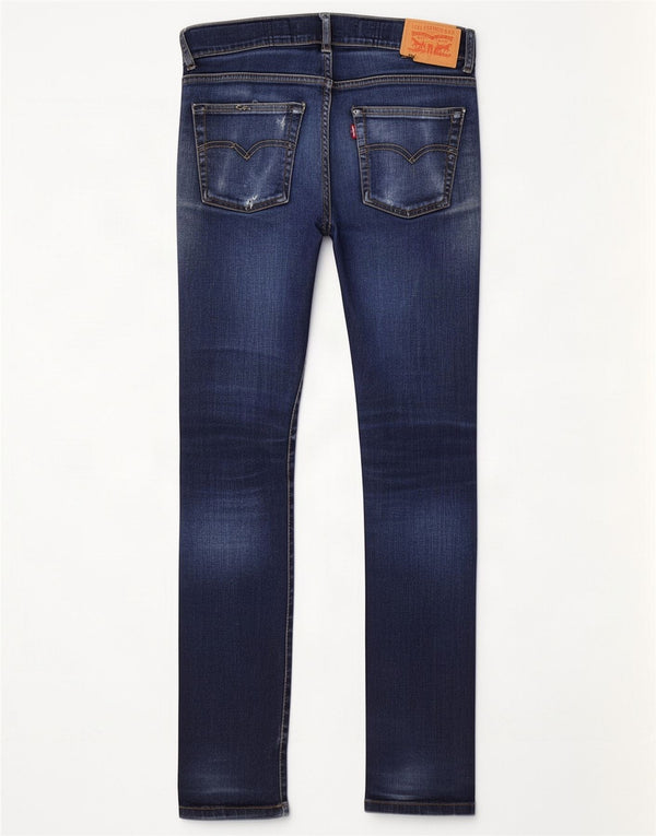 Джинсы скинни Levi's 510 для мальчиков 13–14 лет W28 L29, темно-синий, хлопок
