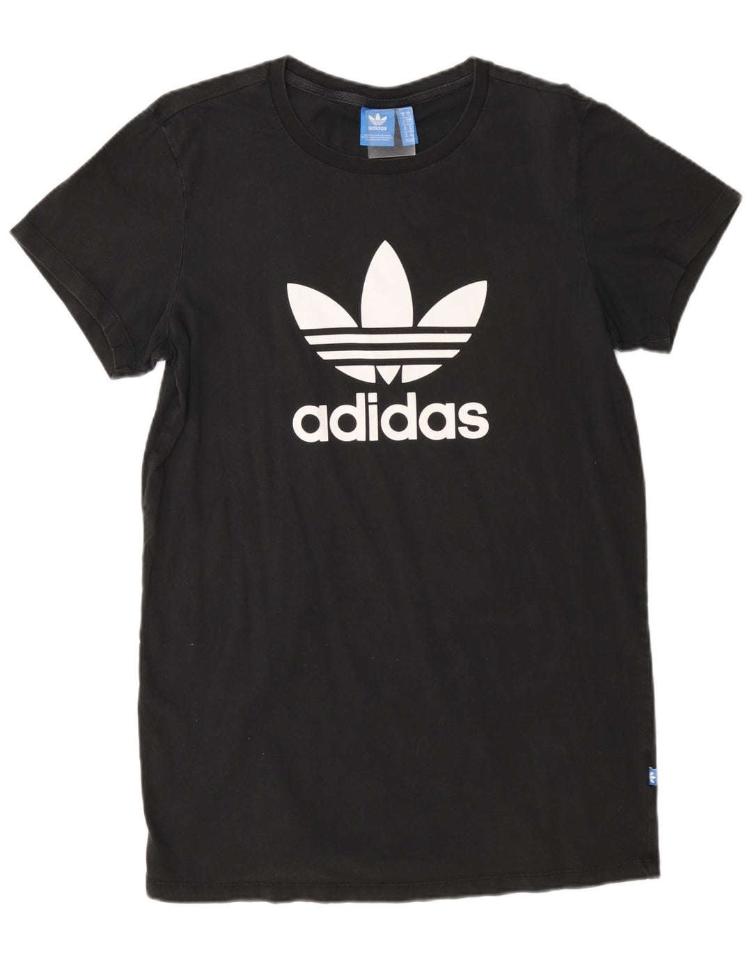 Женская футболка оверсайз с рисунком Adidas Top UK 10, маленькая черная