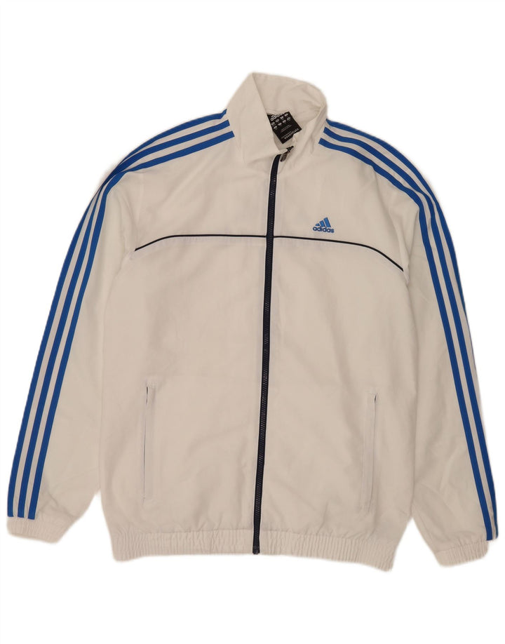 Adidas Мужская спортивная куртка с графическим рисунком UK 36/38 Маленький белый полиэстер