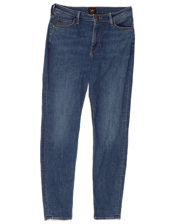 Lee Womens Scarlett High Skinny Jeans W31 L28 Blue Cotton