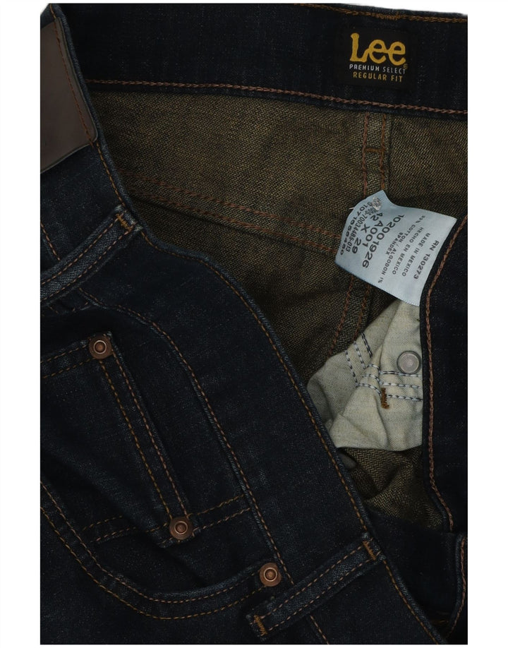 Мужские прямые джинсы прямого кроя Lee W42 L29 темно-синие, хлопок