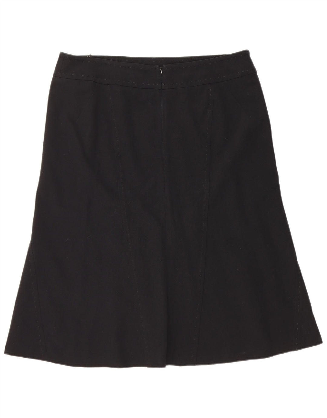 COAST Женская юбка-трапеция UK 16, большая W34, черный полиэстер