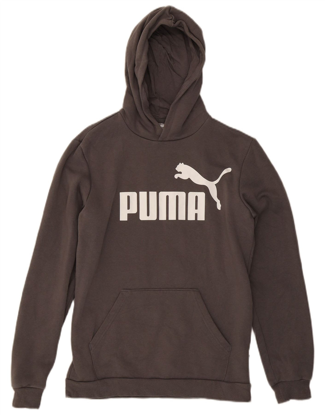 Толстовка с капюшоном PUMA для мальчиков 15-16 лет, серый хлопок