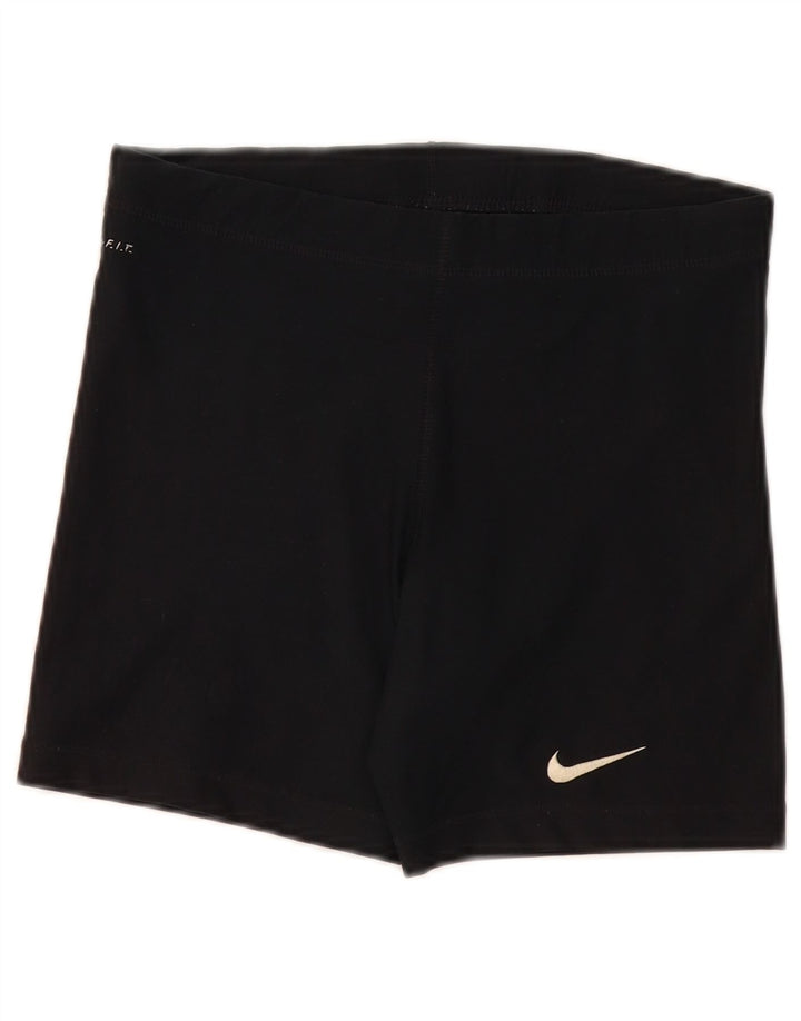 Женские спортивные шорты Nike Dri Fit с графическим рисунком, размер США 4/6, маленькие черные из полиэстера