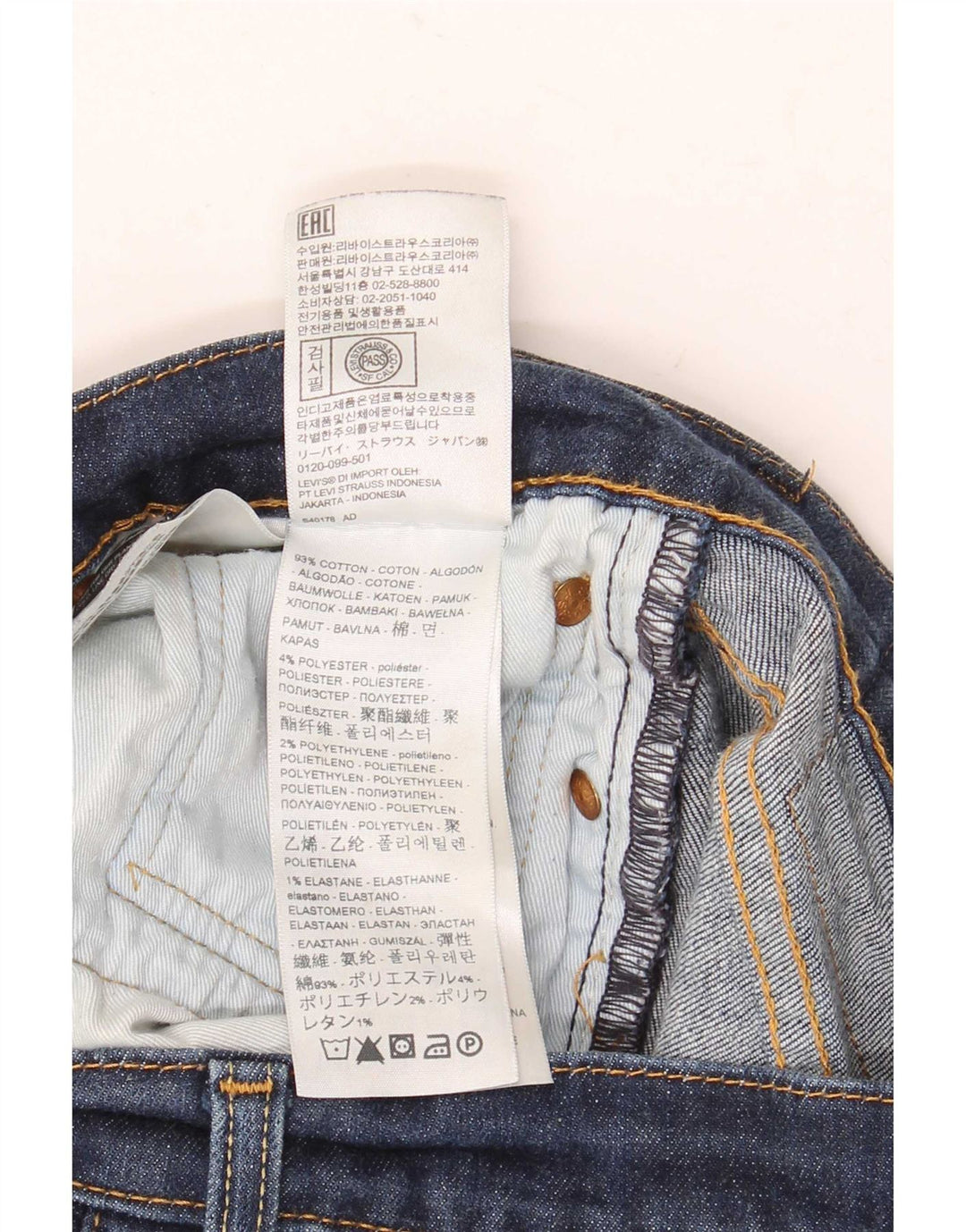 Мужские джинсы Levi's 511 Slim W31 L30 синие, хлопок