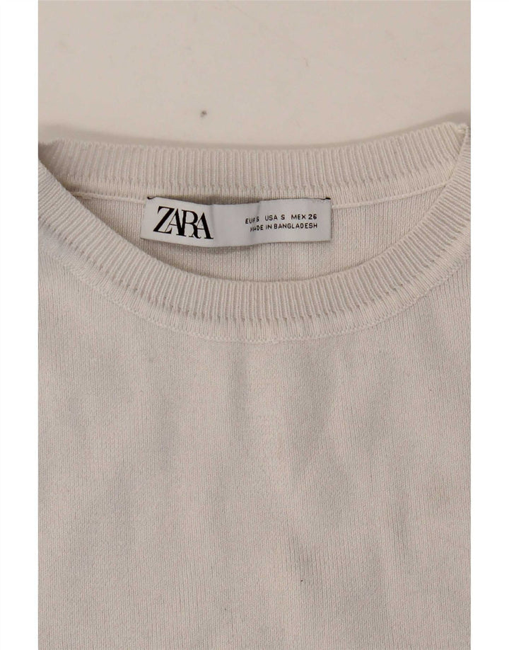 Женский укороченный жилет Zara UK 8, маленький белый