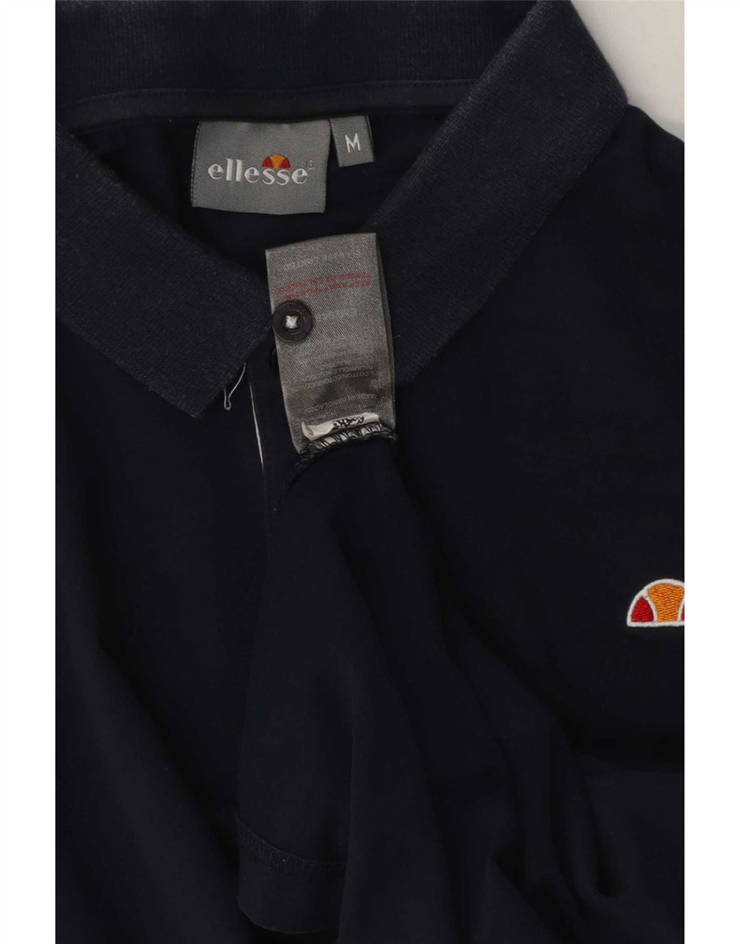Мужская рубашка-поло Ellesse среднего размера, темно-синяя, хлопок