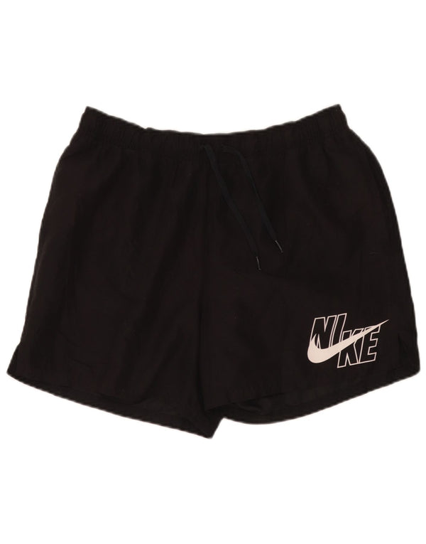 Мужские спортивные шорты с рисунком Nike Dri Fit, большие черные