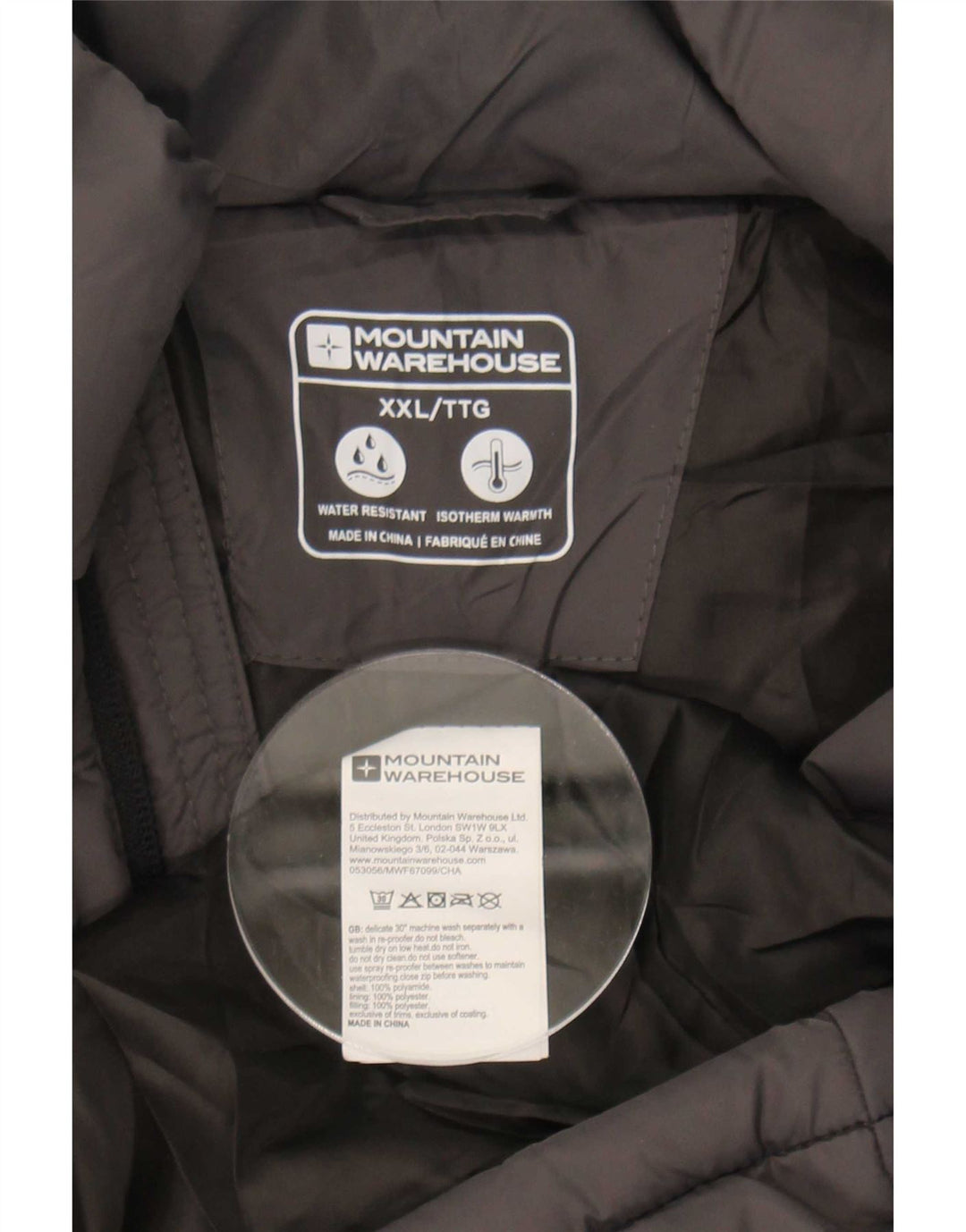 Мужской утепленный жилет Mountain Warehouse UK 44 2XL, серый полиамид