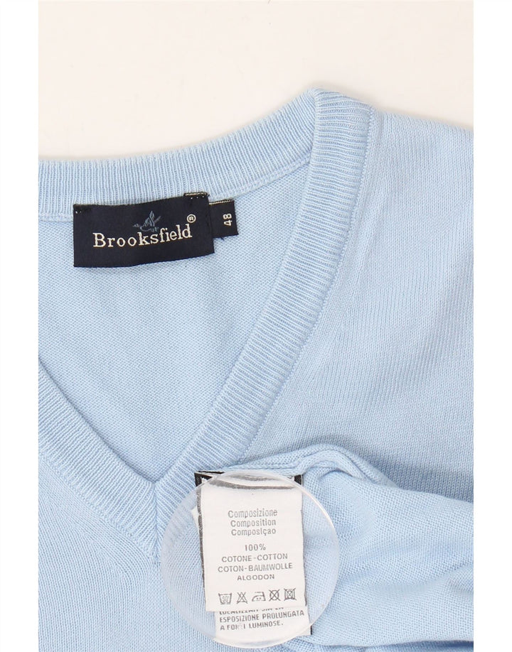 BROOKSFIELD Womens Vest Tank Top IT 48 XL Blue Cotton Vintage Brooksfield and Second-Hand Brooksfield from Messina Hembry 