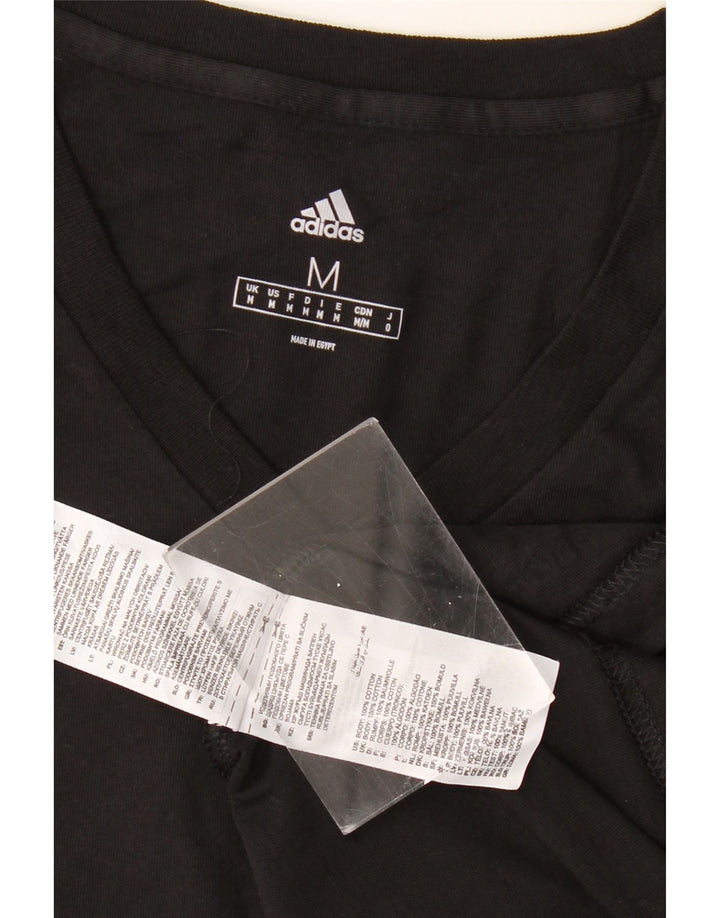 ADIDAS Мужская футболка из хлопка среднего размера, черная
