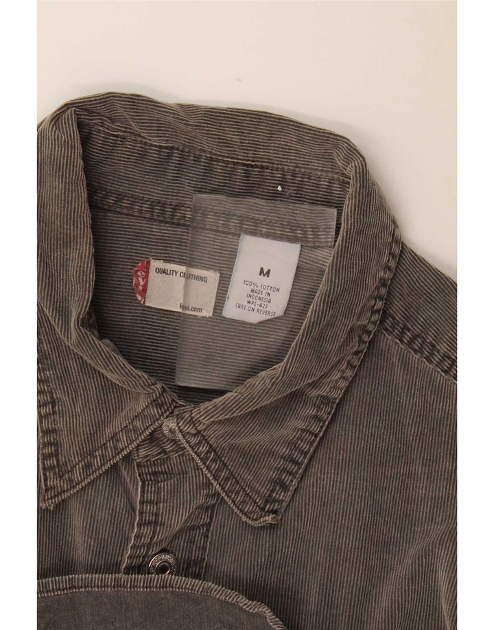 Мужская вельветовая рубашка Levi's среднего серого цвета