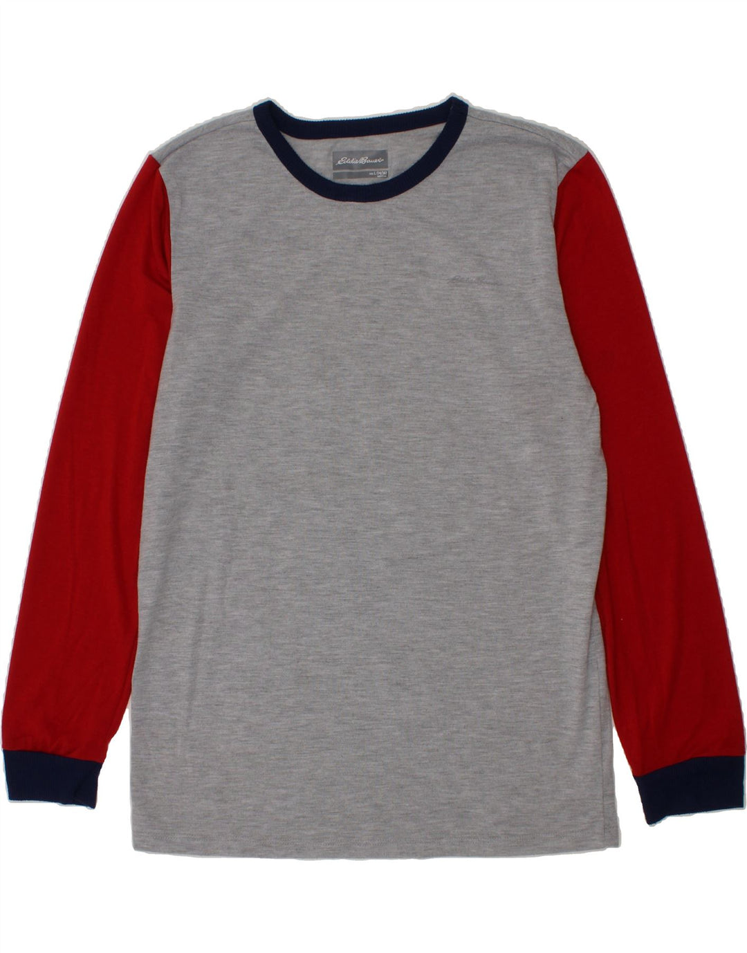 EDDIE BAUER Boys Top Long Sleeve 14-15 Years Large  Grey Colourblock Vintage Eddie Bauer and Second-Hand Eddie Bauer from Messina Hembry 