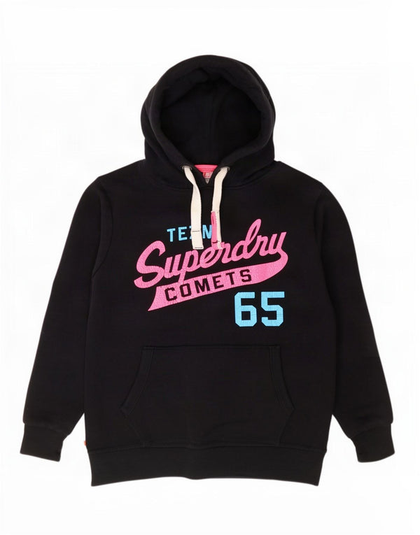 Женский джемпер с капюшоном Superdry UK 18 XL, темно-синий, хлопок