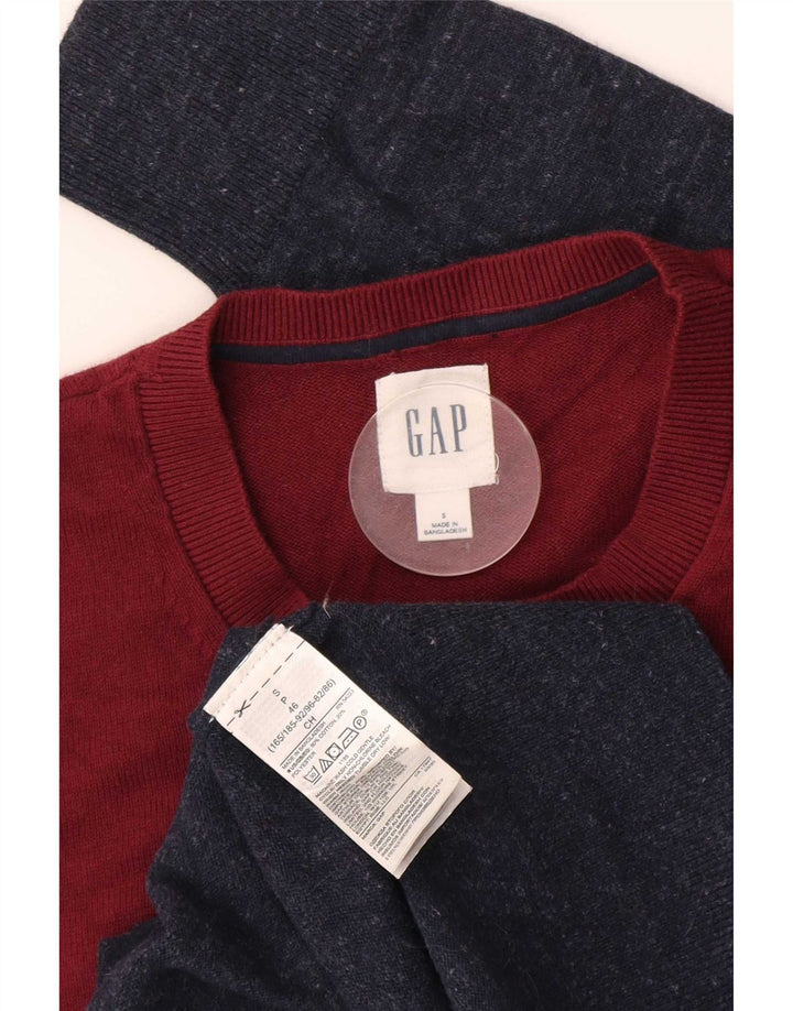 Мужской джемпер с круглым вырезом Gap, маленький разноцветный хлопковый свитер с цветными блоками
