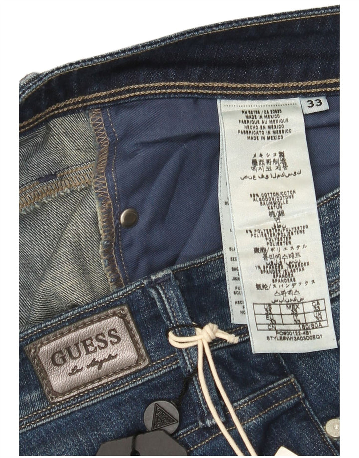 Женские прямые джинсы стандартного кроя Guess W33 L34, синие, хлопок