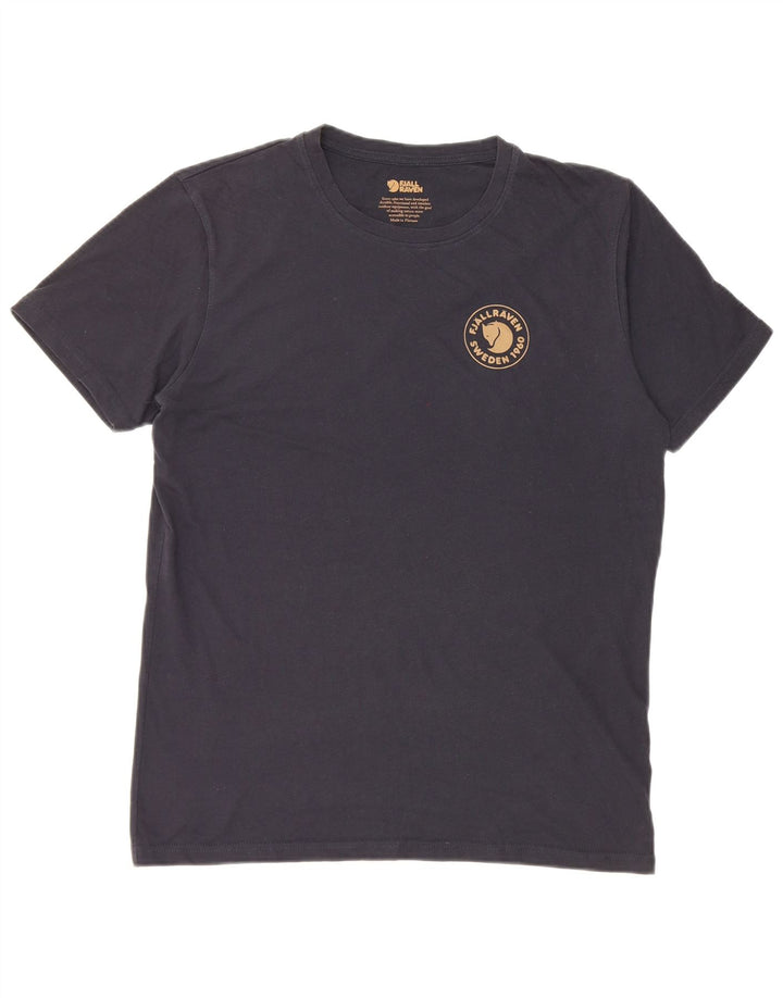 Мужская футболка Fjall Raven из хлопка среднего размера, черная