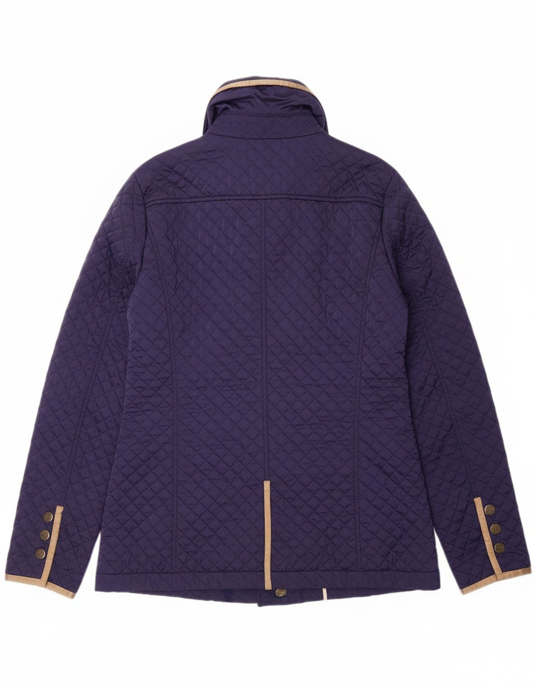 LUISA SPAGNOLI Womens Quilted Jacket UK 10 Small Navy Blue Polyester Vintage Luisa Spagnoli and Second-Hand Luisa Spagnoli from Messina Hembry 