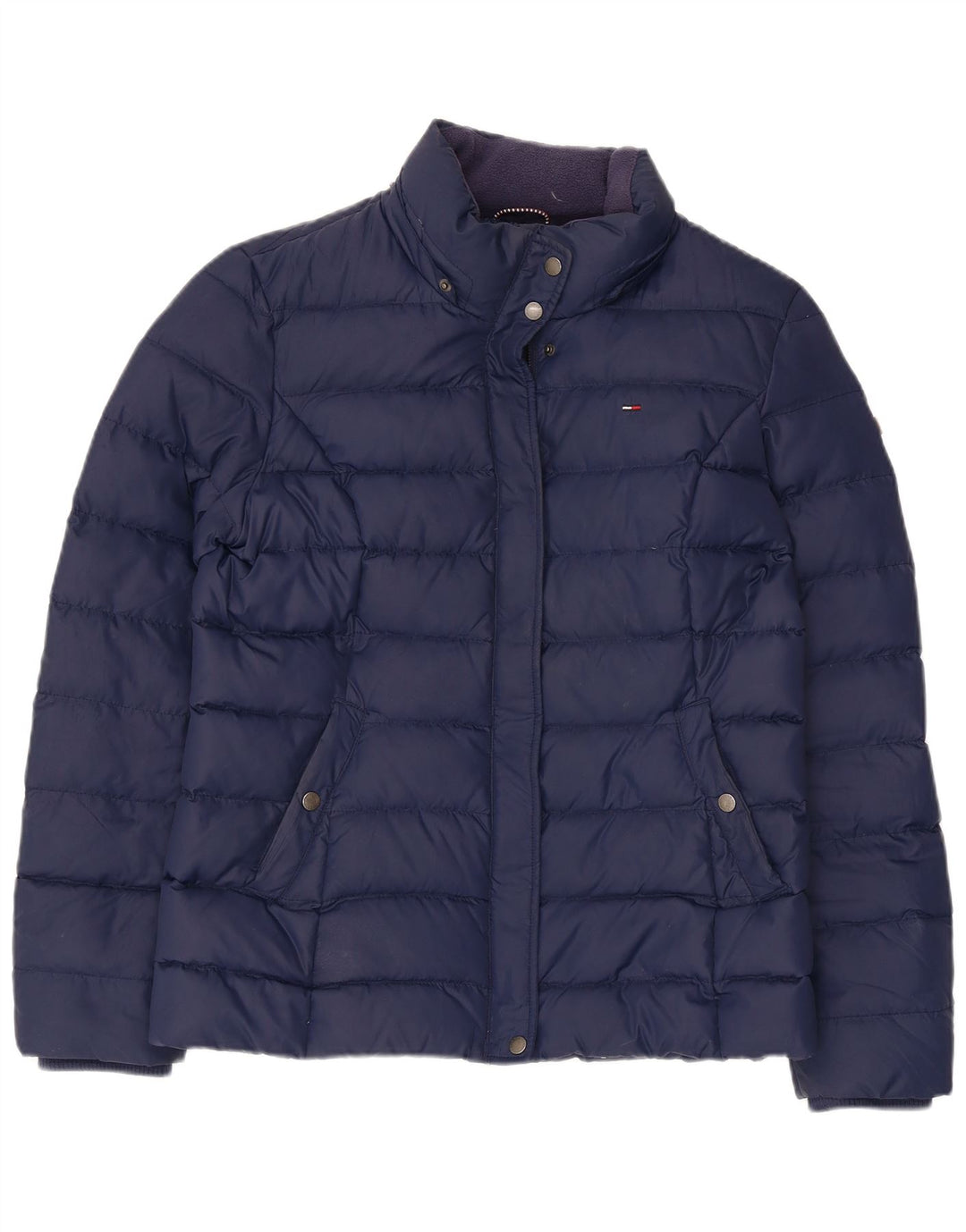 Женская стеганая куртка Tommy Hilfiger UK 16, большой размер, темно-синий, полиэстер