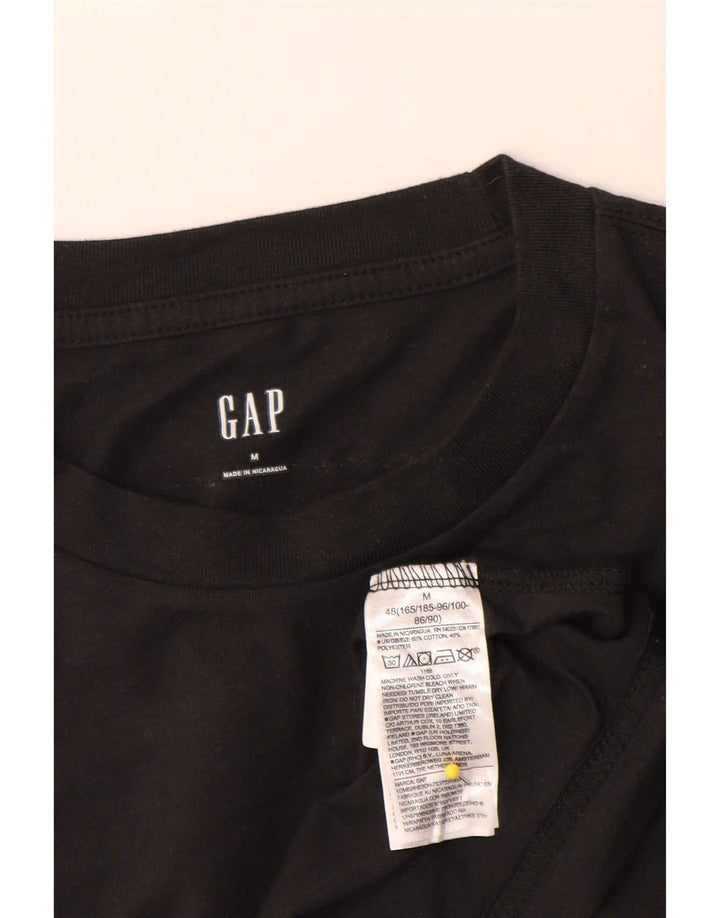 Мужская футболка с рисунком Gap, хлопковая, среднего размера, черная