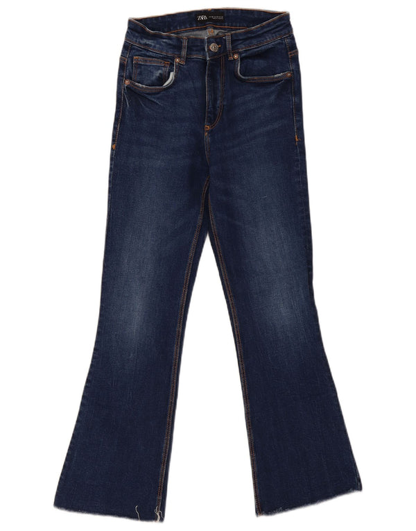 Женские расклешенные джинсы Zara EU 36 XS W26 L26 Темно-синий хлопок